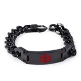 Red Medical Logo Men's Bracelet Stainless Steel Jewelry