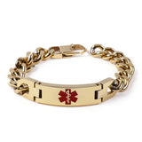 Red Medical Logo Men's Bracelet Stainless Steel Jewelry