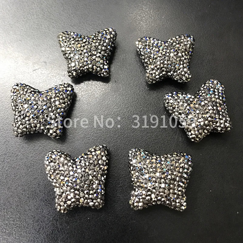 Crystal Butterfly Beads DIY Christmas Accessories