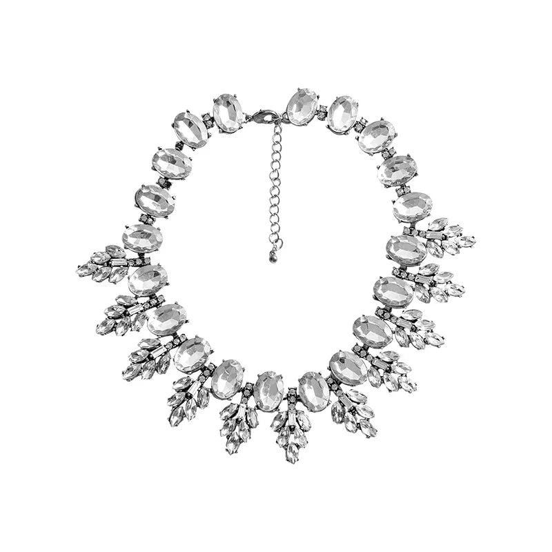 European American Exaggeration Big Gem Diamond Necklace Retro Versatile