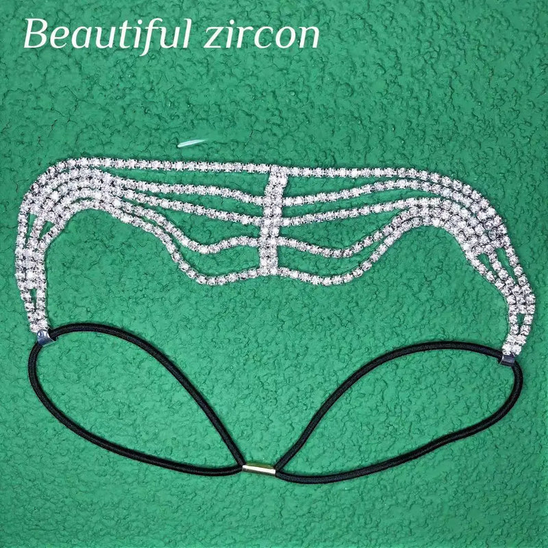 Crystal Hairband Hair Chain Bridal Jewelry Rhinestone Birthday