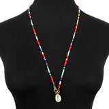 Bohemian Colorful Rice Bead Necklace Shell Necklace Female
