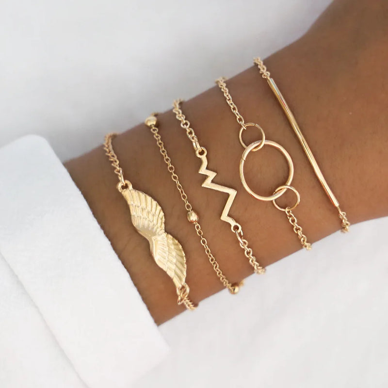 Ethnic Tassel Beaded Bracelet Set for Modern Female