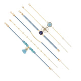Ethnic Tassel Beaded Bracelet Set for Modern Female