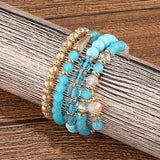 European American Tassel Multi-Layer Bracelet Bijoux Femme