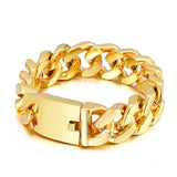 Hip-Hop Titanium Steel Thick Buckle Bracelet for Men