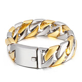 Hip-Hop Titanium Steel Thick Buckle Bracelet for Men