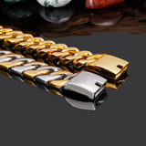 Hip-Hop Titanium Steel Thick Buckle Bracelet for Men