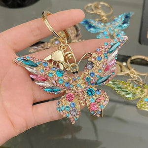 Butterfly Key Chain Crystal Bag Pendant
