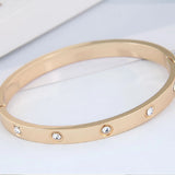European & American LOVE Bracelet Full Diamond Titanium Steel - Female