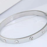 European & American LOVE Bracelet Full Diamond Titanium Steel - Female
