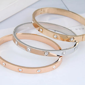 European & American LOVE Bracelet Full Diamond Titanium Steel - Female