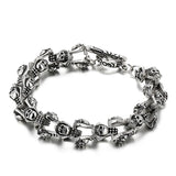 Men's Punk Skull Casting Stainless Steel Bracelet