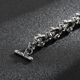 Men's Punk Skull Casting Stainless Steel Bracelet