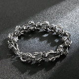 Men's Punk Skull Casting Stainless Steel Bracelet