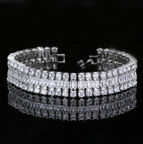 Plated Zircon Chain Bracelet for Women