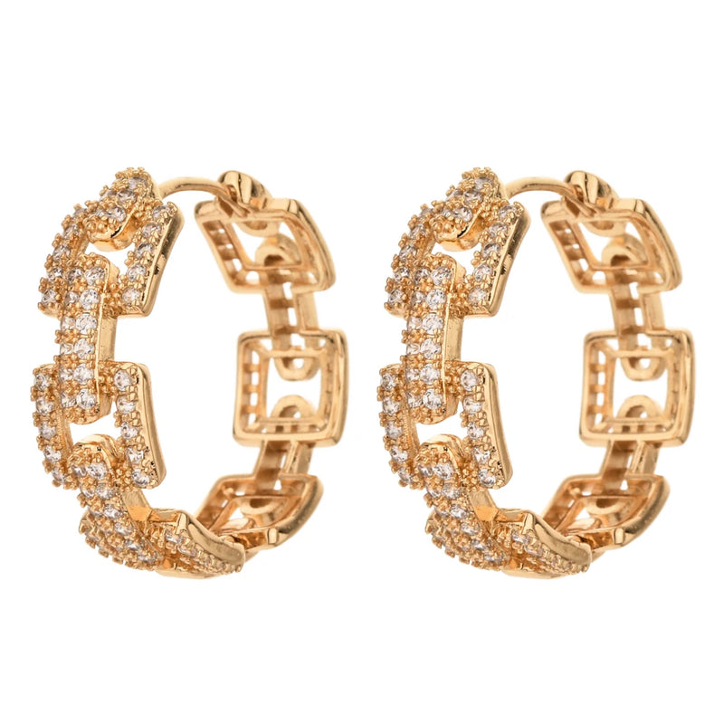 Hollow Zircon Earrings for Wedding Party ER-529