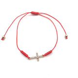 Hand-Woven Golden Cross Bracelet Friendship Spiral Knot Couple Bracelet
