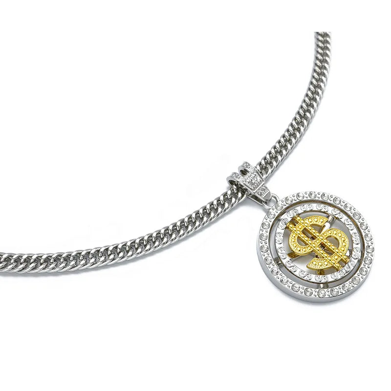 Fortune Necklace US Dollar Bitcoin Maple Leaf Sweater Chain