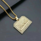 Hip-hop Stainless Steel Gold-Plated Rhinestone Last Supper Pendant