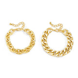Hip-hop Aluminum Chain Punk Geometric Double Thick Chain Set Female Bracelet
