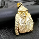 HipHop Rock Gold-Plated Skull Pendant