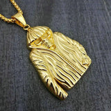 HipHop Rock Gold-Plated Skull Pendant