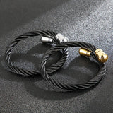 Hipster Punk Titanium Steel Wire Bracelet