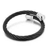Hipster Punk Titanium Steel Wire Bracelet