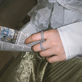 925 Sterling Silver Open Ring, Hypoallergenic, Eye-Catching Jewelry