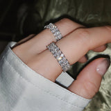 925 Sterling Silver Open Ring, Hypoallergenic, Eye-Catching Jewelry
