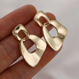 Irregular Geometric Retro Earrings Silver Needle DIY Ear Jewelry