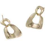 Irregular Geometric Retro Earrings Silver Needle DIY Ear Jewelry