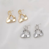 Irregular Geometric Retro Earrings Silver Needle DIY Ear Jewelry