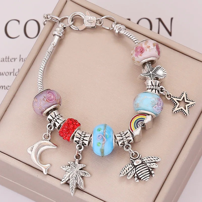 European American Jewelry Panjia Rainbow DIY Bracelet Female