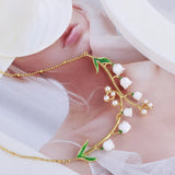Elegant Lily of the Valley Pearl Necklace