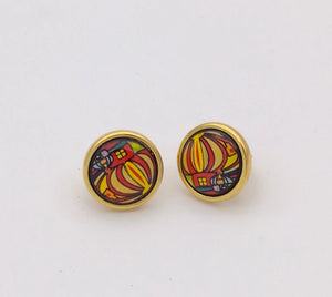 European & American Enamel Lacquered Earrings