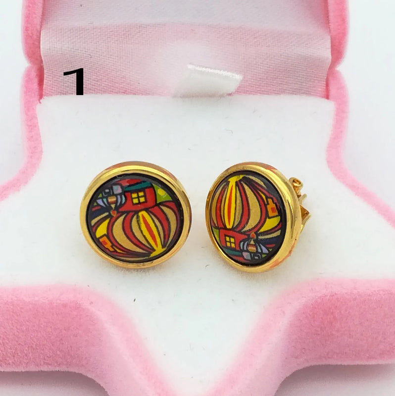 European & American Enamel Lacquered Earrings