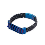 Men's Leather Woven Titanium Steel Bracelet