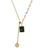 European & American CZ Stainless Steel Necklace