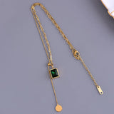European & American CZ Stainless Steel Necklace