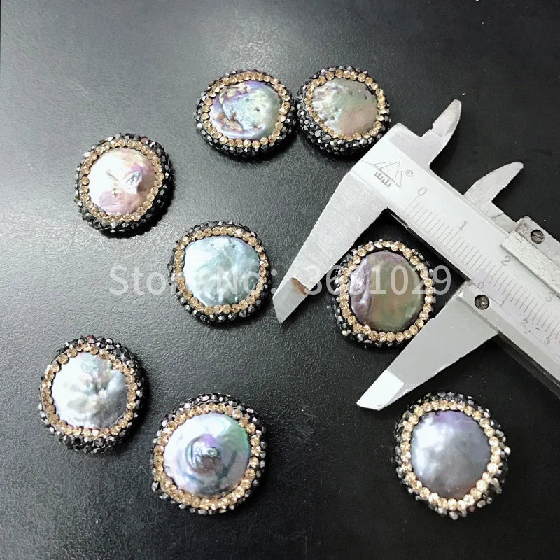 Sparkling Pearl Round Beads for DIY Earrings Necklace Pendant