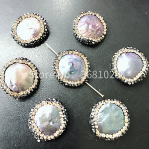 Sparkling Pearl Round Beads for DIY Earrings Necklace Pendant