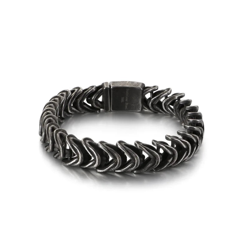 Men's Domineering Stainless Steel Bracelet Retro Titanium Steel