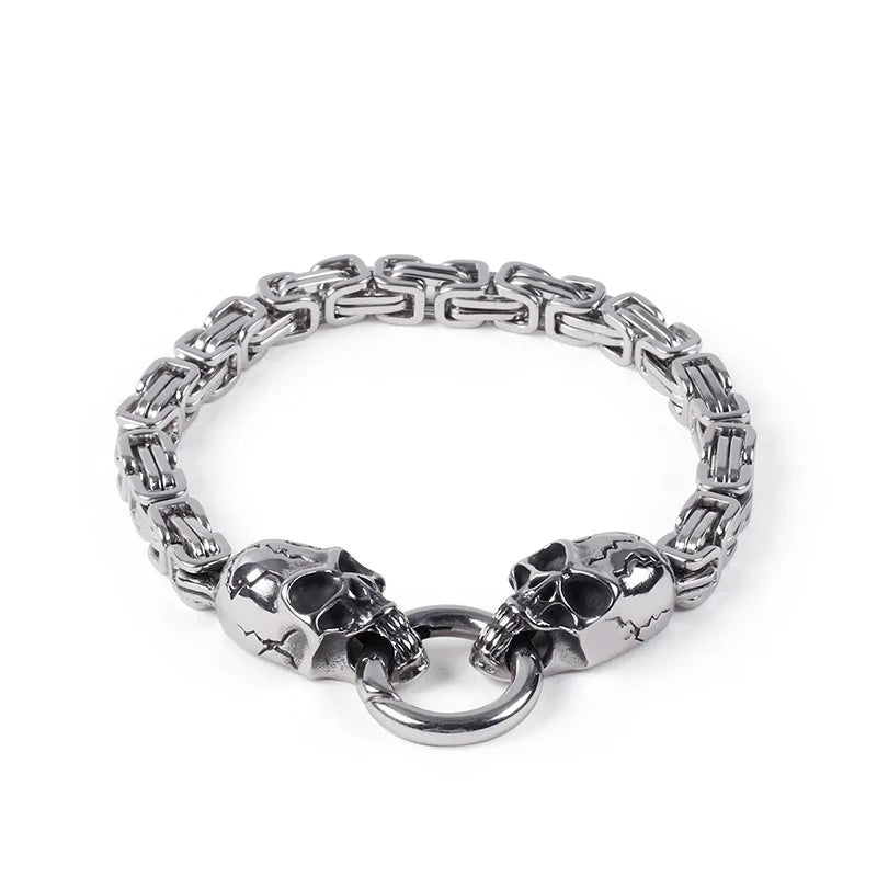 Men's Stainless Steel Skull Bracelet Retro Jewelry