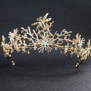 Baroque Dragonfly Alloy Bride Crown Wedding Headpiece