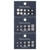European American Zircon Pearl Earrings 15 Sets