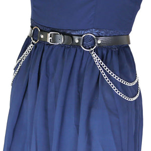 Punk Dark Chain Waist Corset Circle Belt Accessory
