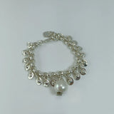 925 Silver Shell Pearl Bracelet Holiday Jewelry