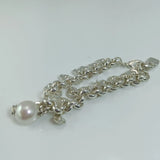925 Silver Shell Pearl Bracelet Holiday Jewelry
